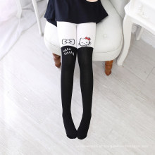 Estilo japonês meninas gato animal bonito meia-calça meia-calça meia-calça elástica para crianças